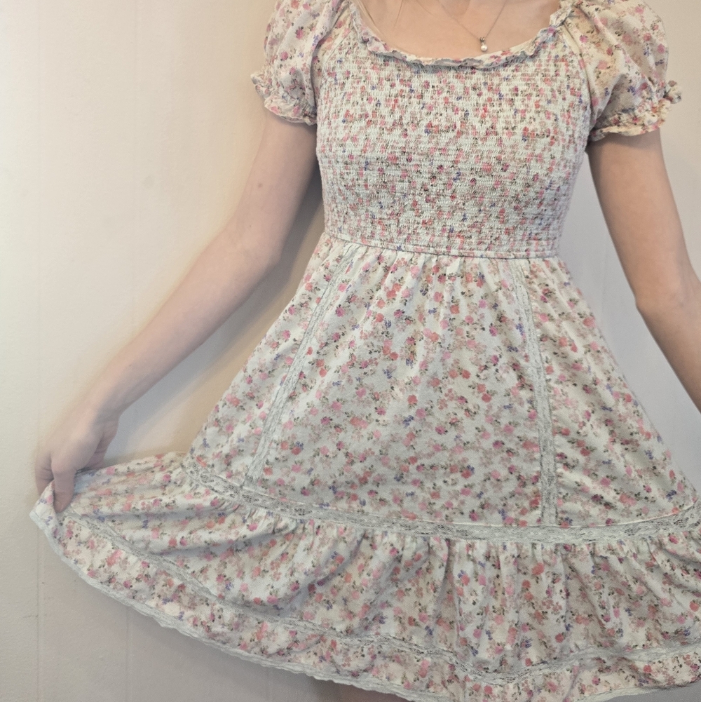 Romantic LoveShackFancy x Target floral mini dress 🌷 100% Cotton - Picture 3 of 16